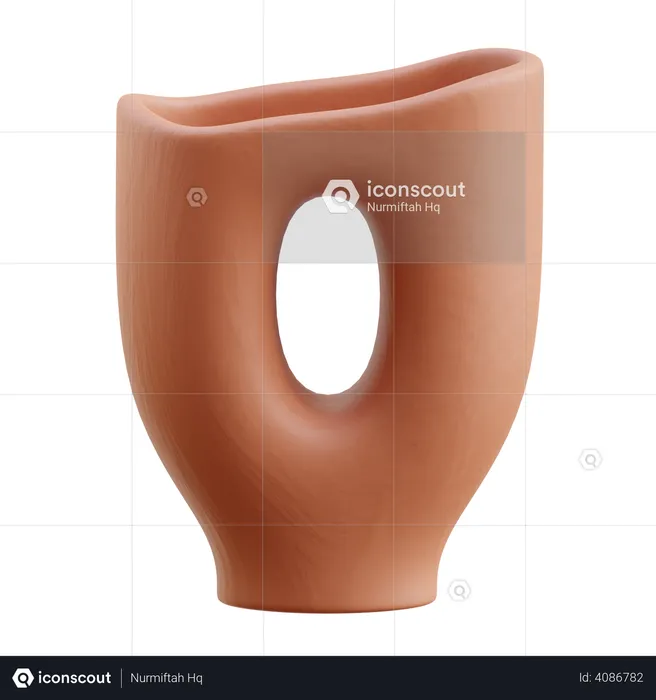 Clay Vase  3D Icon