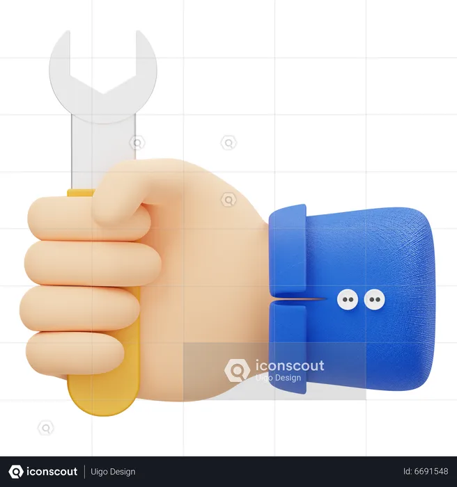 Clé à main  3D Icon