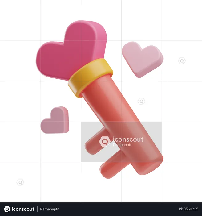 Clé d'amour  3D Icon