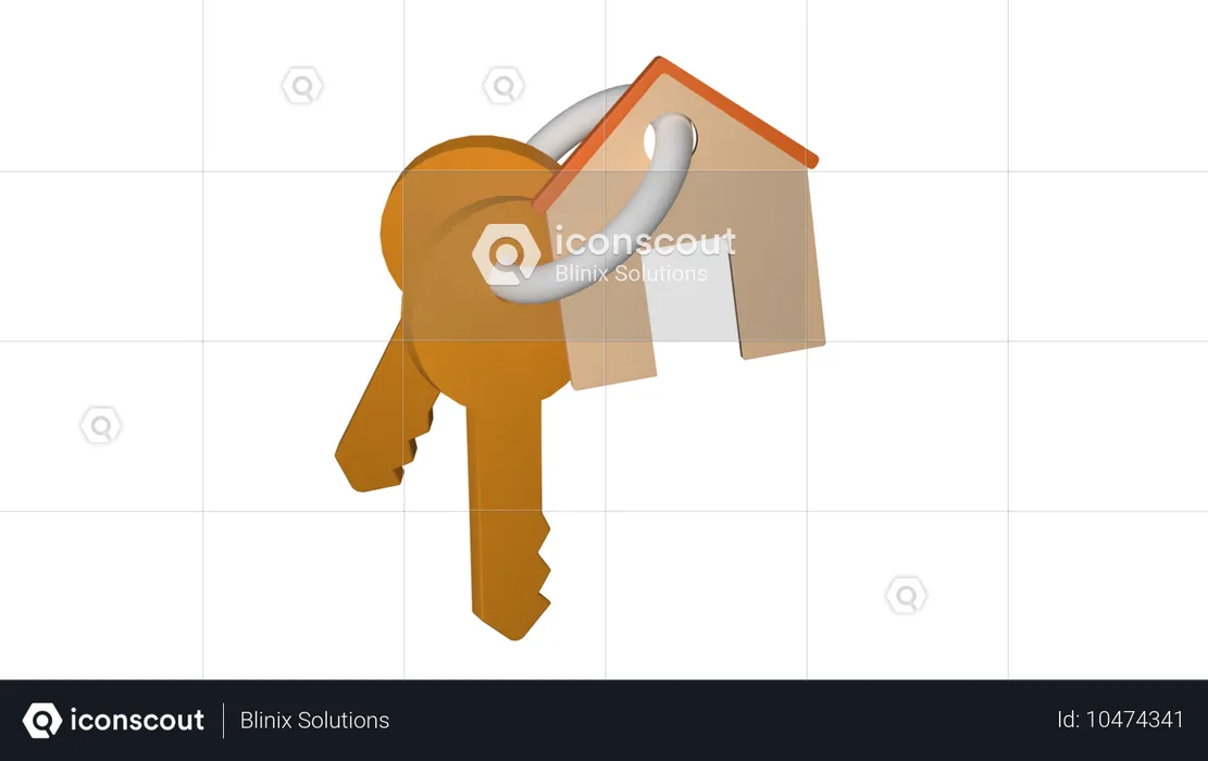 Clé de la maison  3D Icon