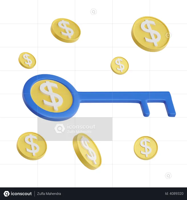 Clé des finances  3D Icon
