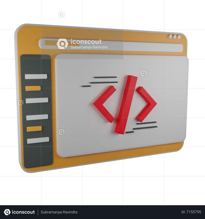 Clean code  3D Icon