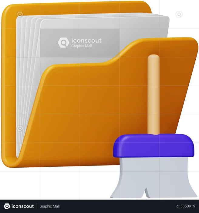 Clean Folder  3D Icon