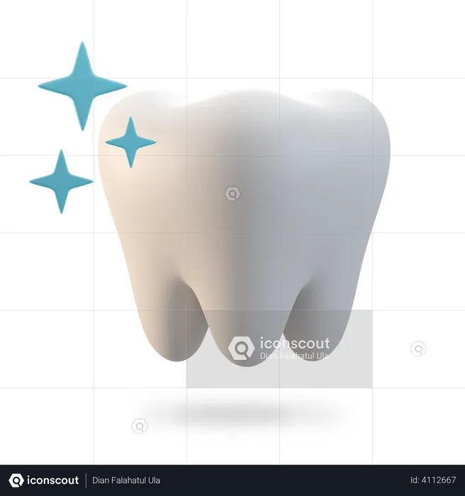 Clean Tooth  3D Illustration