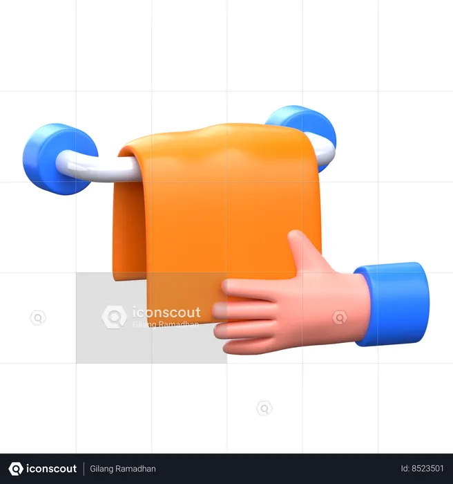 Clean Towel  3D Icon