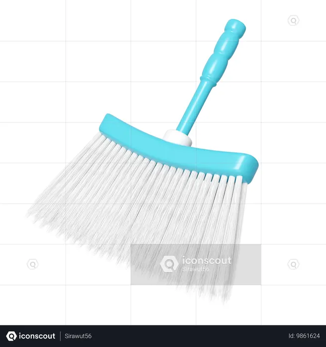 Cleaning Broom  3D Icon