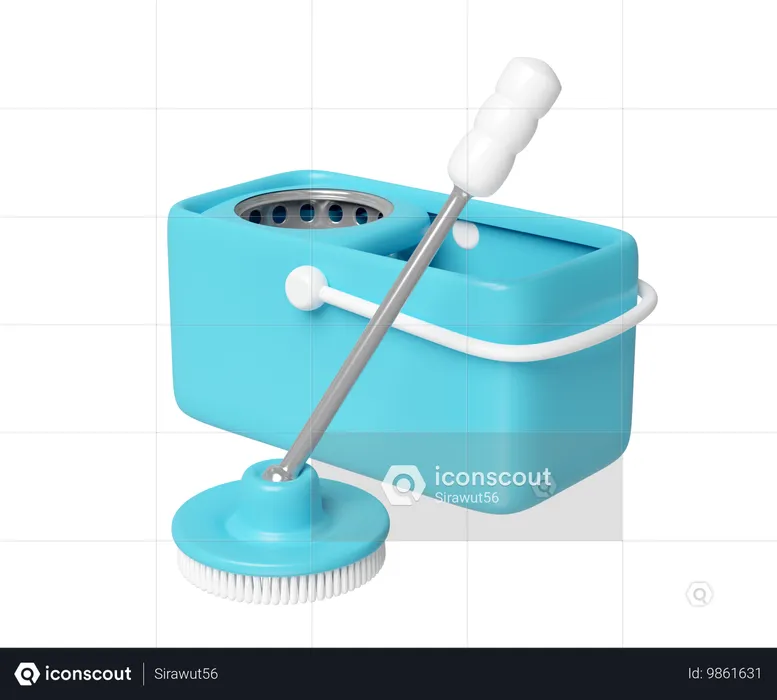 Cleaning Bucket  3D Icon