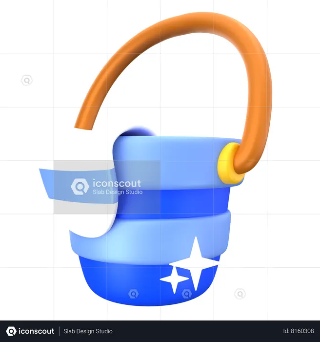 Cleaning Bucket  3D Icon