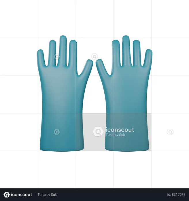 Cleaning Gloves  3D Icon