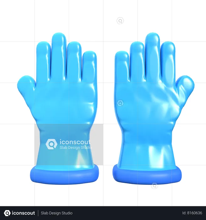 Cleaning Gloves  3D Icon