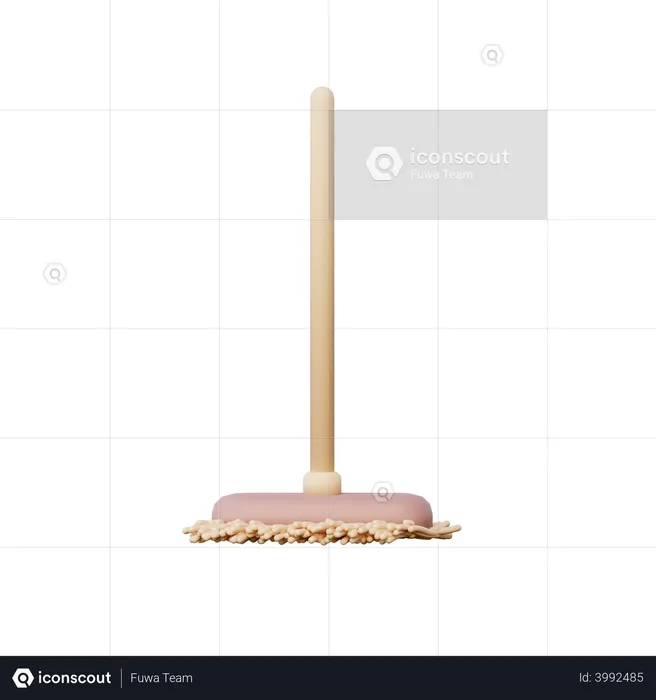 Cleaning Mop  3D Illustration