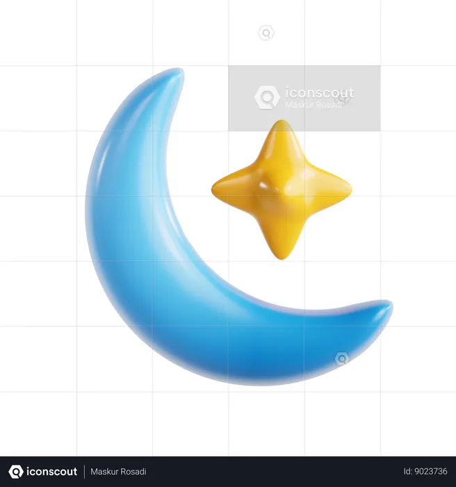 Clear Night  3D Icon