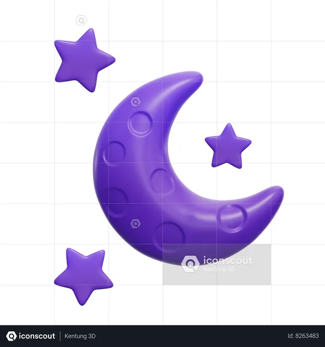 Clear Night  3D Icon