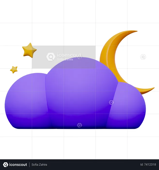Clear Night  3D Icon