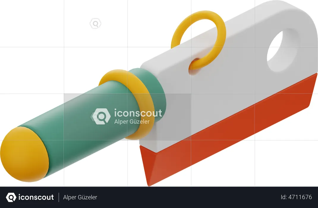 Cleaver Knife  3D Illustration