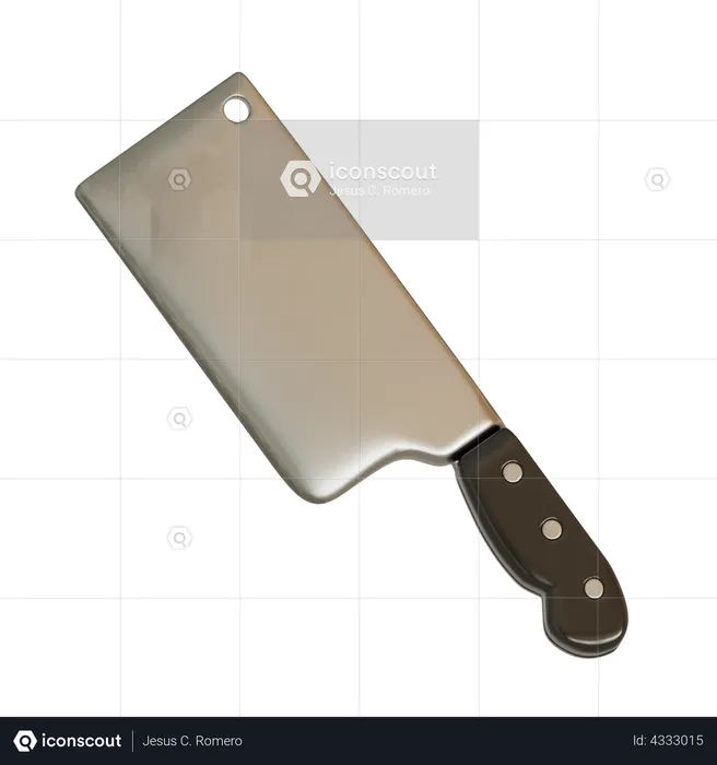 Cleaver Knife  3D Illustration