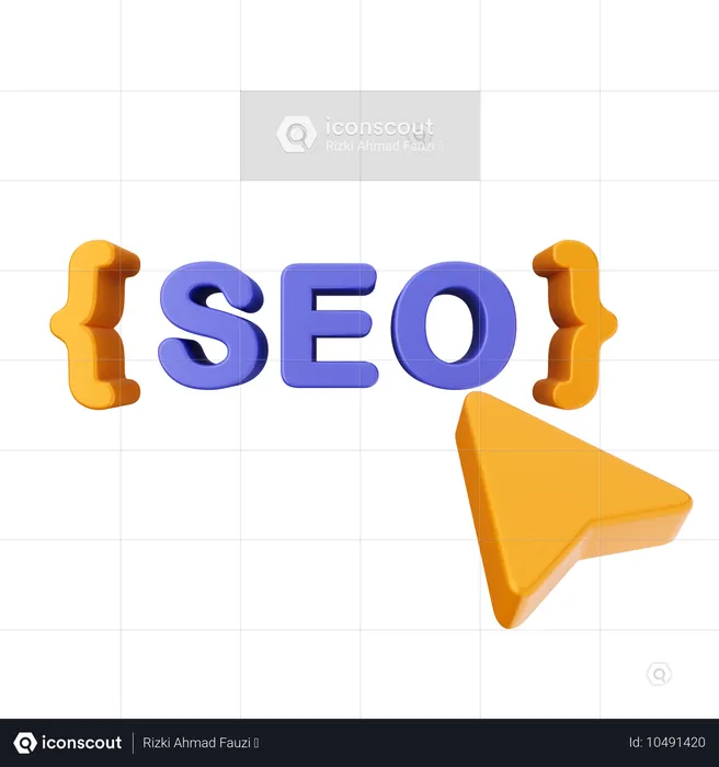 Haga clic en SEO  3D Icon