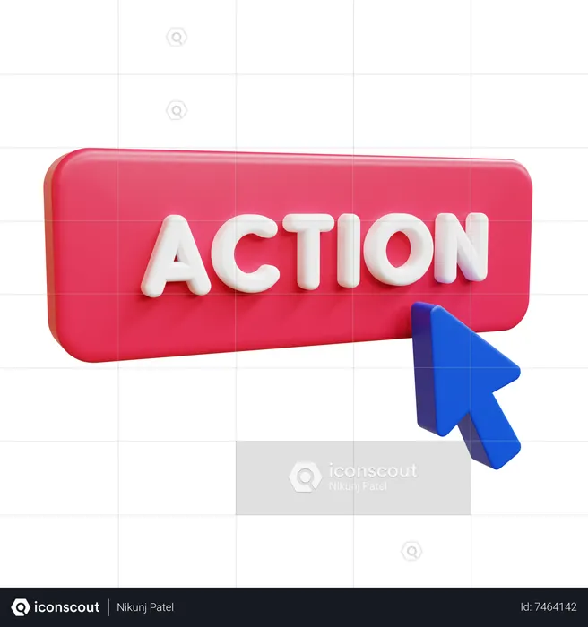Click Action Button  3D Icon