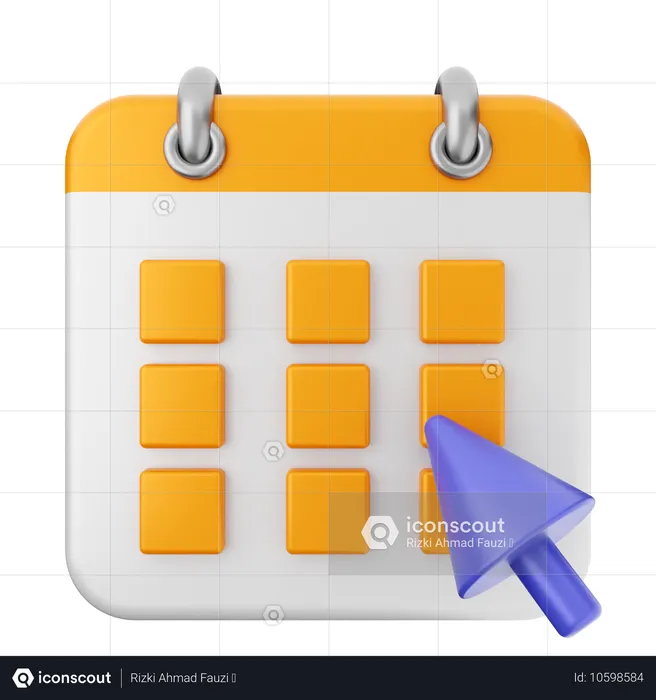 Click Calendar  3D Icon