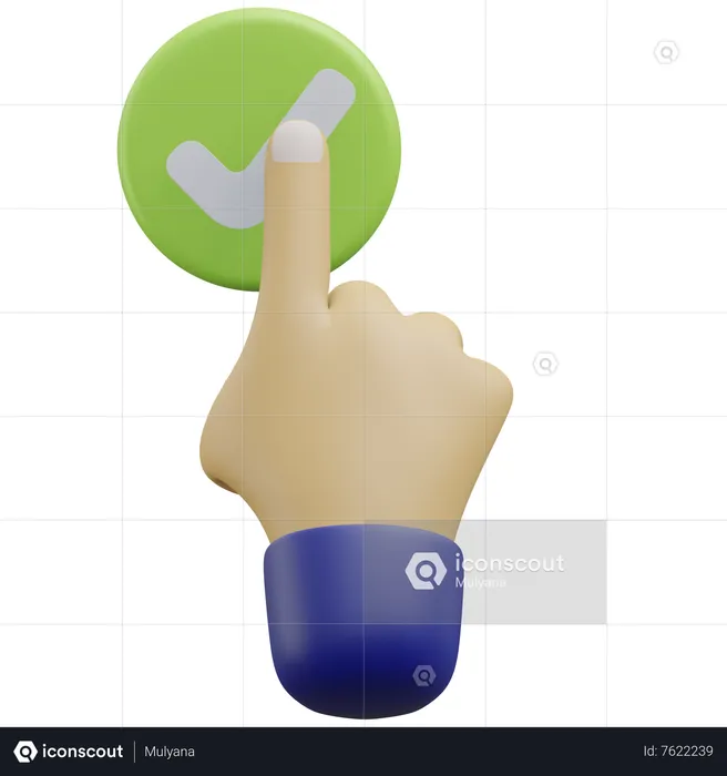 Click Checkmark  3D Icon