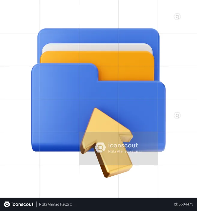 Click Folder  3D Icon