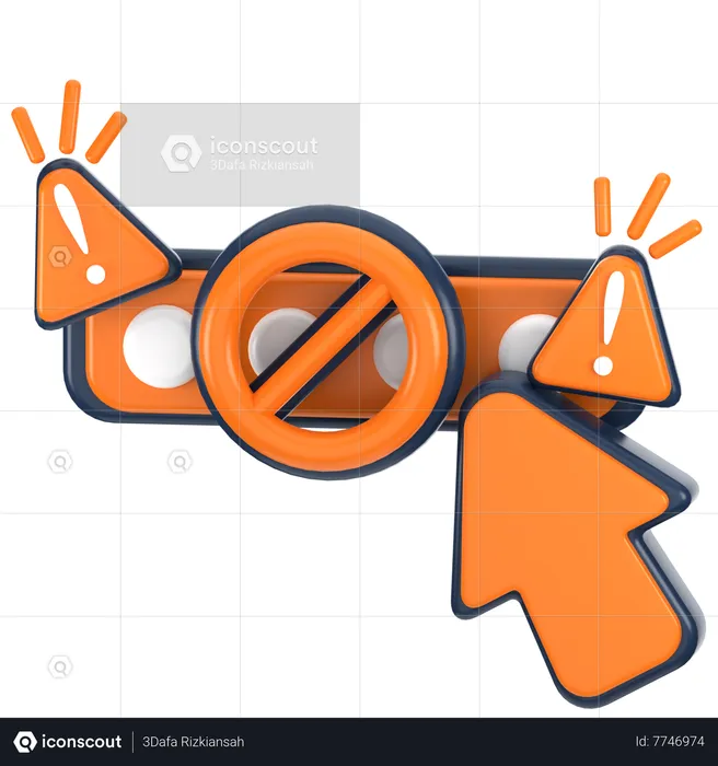 Click Fraud  3D Icon