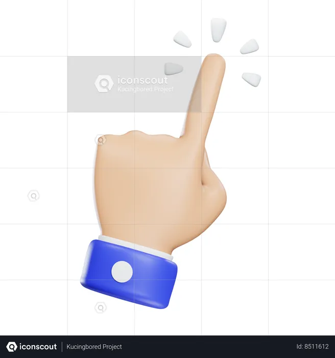 Click Hand Emoji 3D Icon