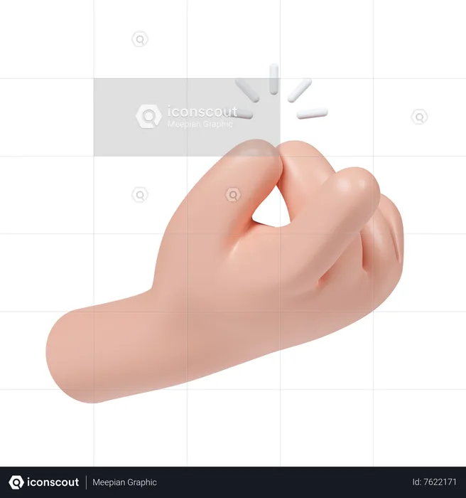 Click Hand Gesture Emoji 3D Icon