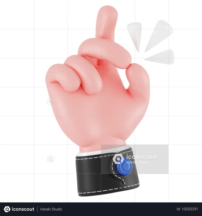 Click Hand Gesture  3D Icon