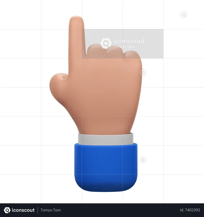 Click Hand Gesture  3D Icon