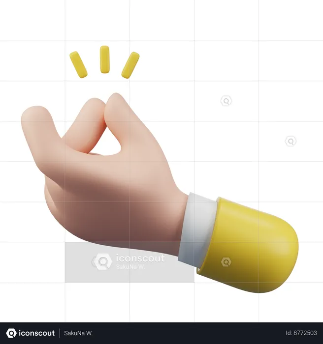 Click Hand Gesture  3D Icon