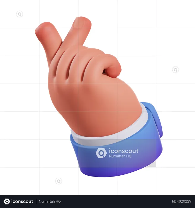 Click Hand Gesture  3D Illustration