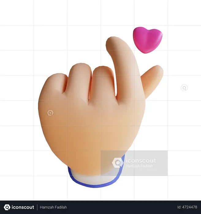 Click Hand Gesture  3D Illustration