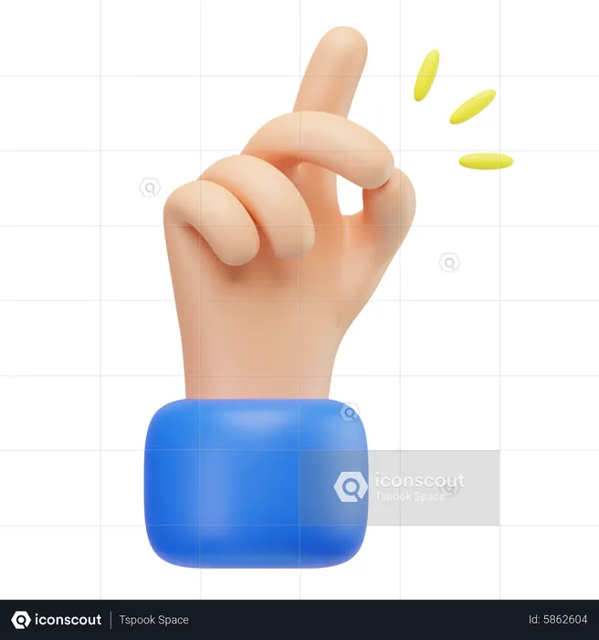 Click Hand Gesture  3D Icon