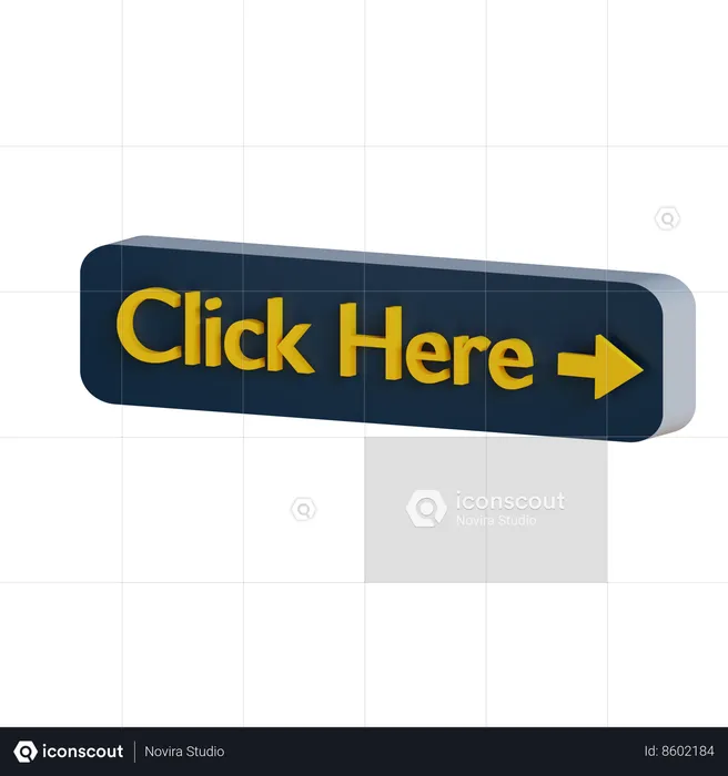Click Here Button  3D Icon