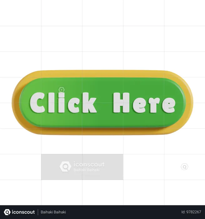 Click Here Button  3D Icon