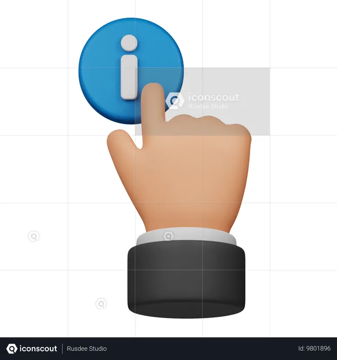 Click Info Button  3D Icon