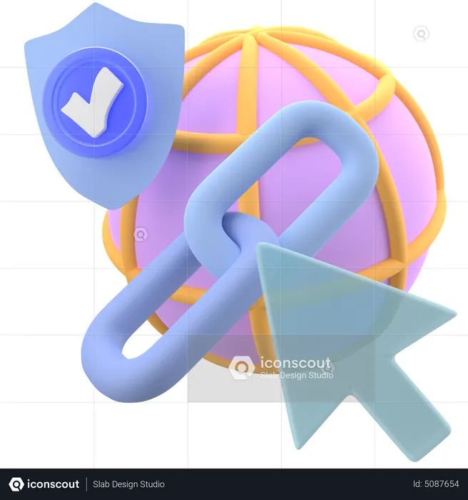 Click On Hyperlink  3D Icon