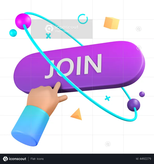 Click On Join  3D Illustration