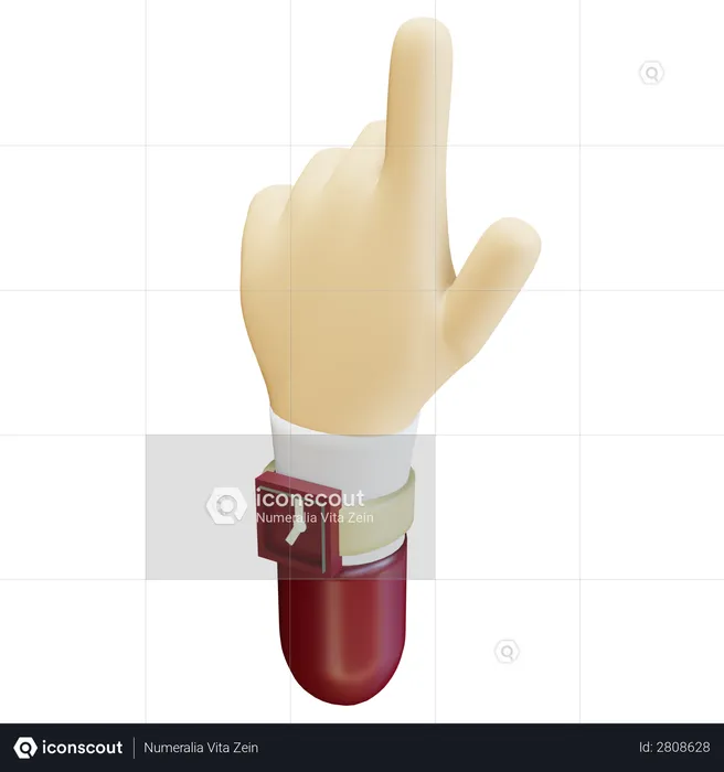 Clicking finger  3D Illustration