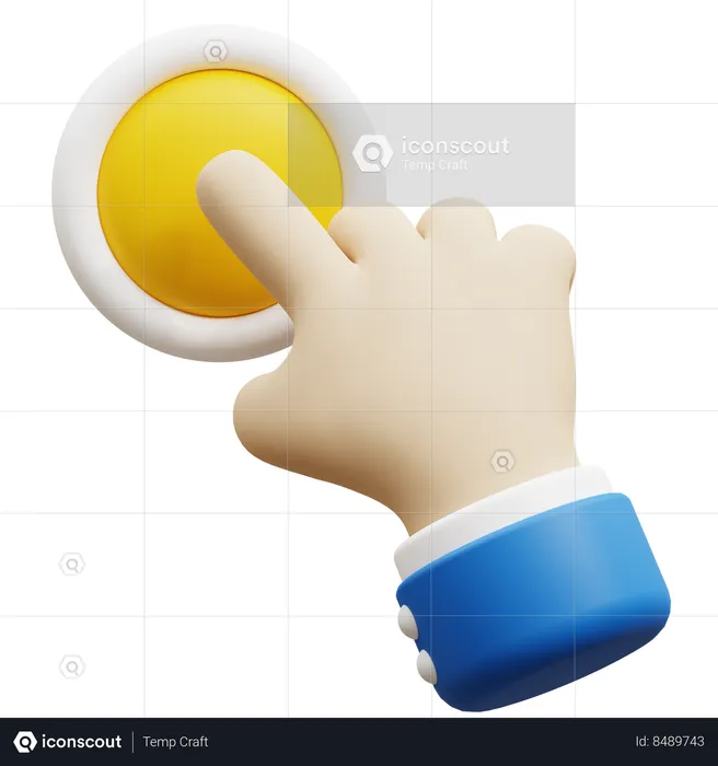 Clicking hand gesture  3D Icon