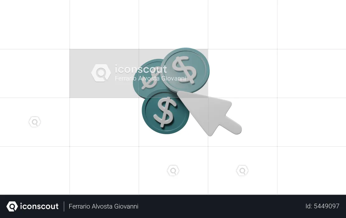 Clicking Money  3D Icon