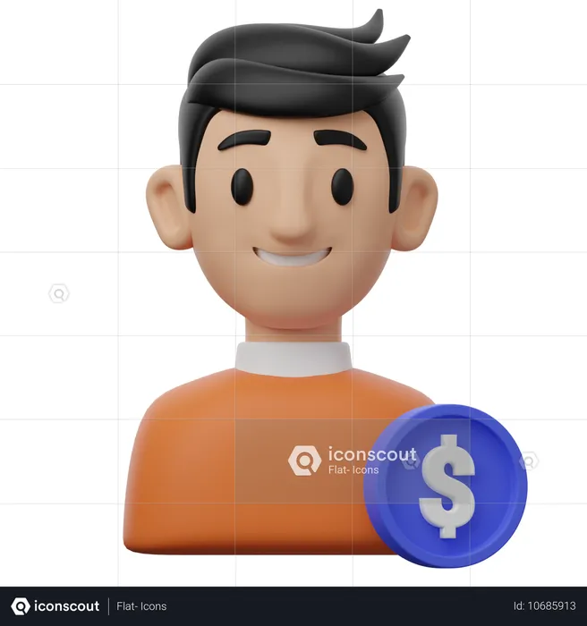 Client masculin  3D Icon