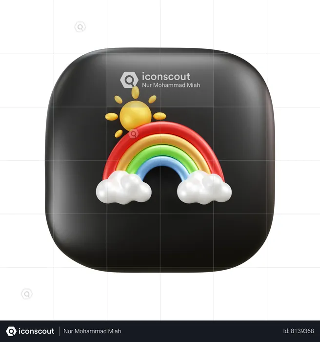 Clima soleado del arcoiris  3D Icon