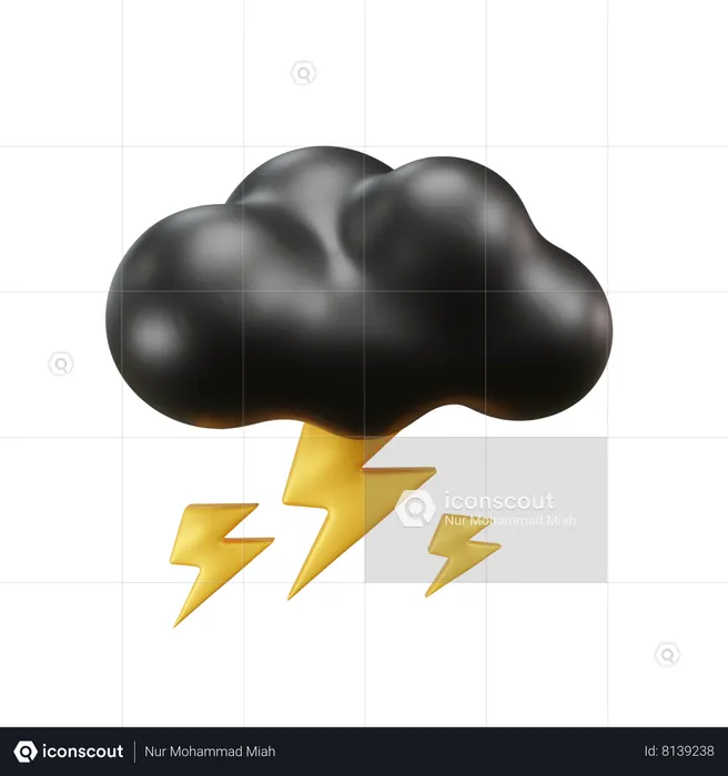 Clima de nuvem ensolarada  3D Icon