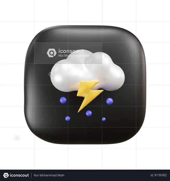 Clima lluvioso  3D Icon