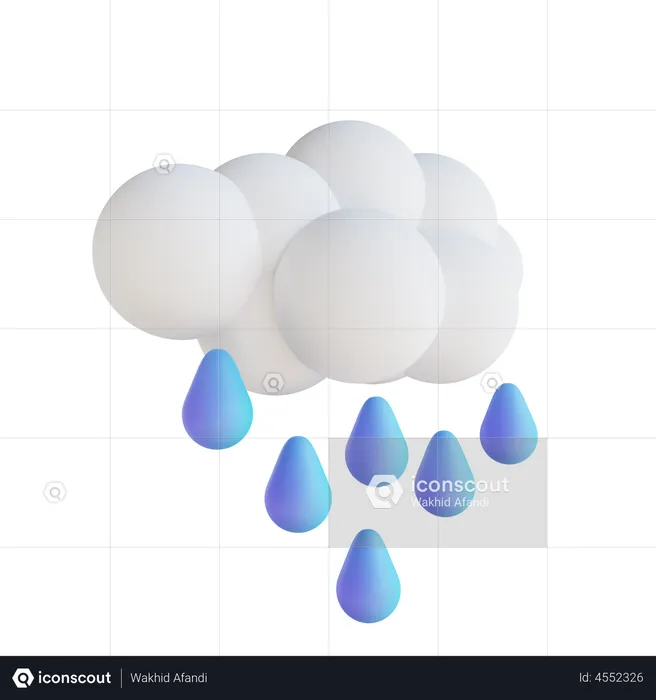 Clima lluvioso  3D Illustration