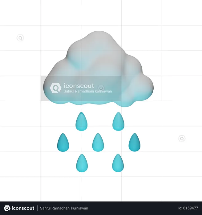 Clima lluvioso  3D Icon