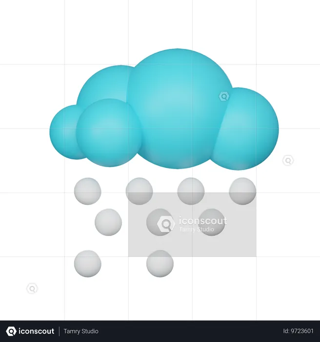 Clima nevado  3D Icon