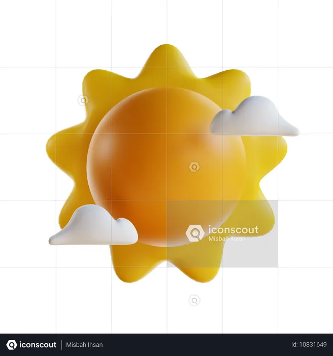 Tiempo soleado  3D Icon